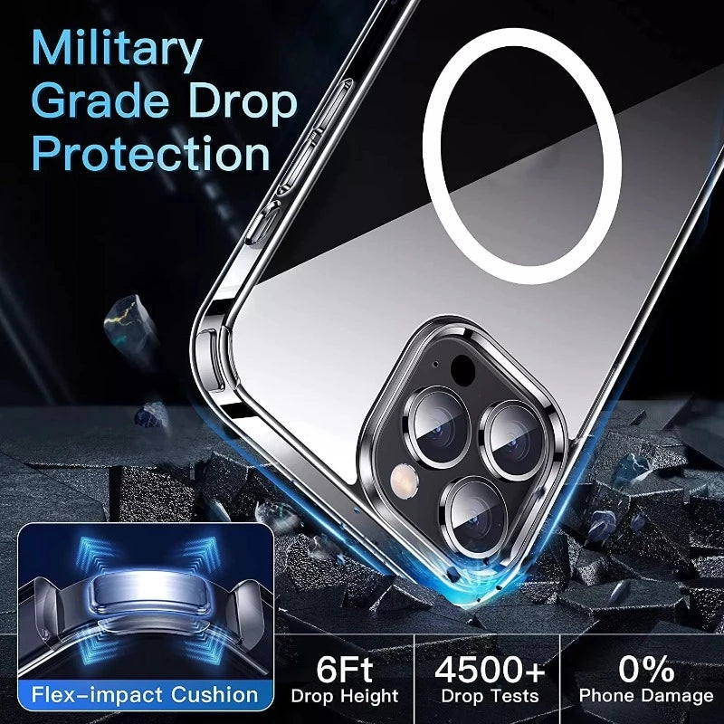 Crystal Clear MagSafe Compatible Case for iPhones